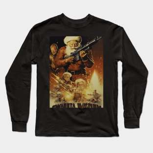 Christmas Action Movie Poster Style Long Sleeve T-Shirt